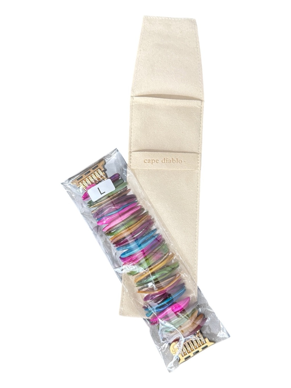 Cape Diablo Gold Dopamine Shell Stretch Apple Watch Strap - Large